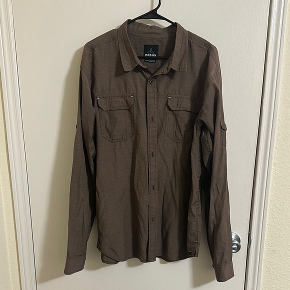 EUC Prana Long Sleeve Button Down Performance Shirt - Picture 1 of 5